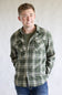 1897 Original Plaid Flannel Shirt for Men in Olive Green