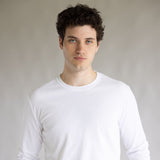 1897 Original Solid Crew Thermal Long Sleeve Shirt for Men in White