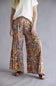 Tiered Floral Beach Pant for Women in White Multi