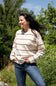 Skies Are Blue Striped Sweater for Women in Ivory | 46574GK-IRYCAMOLV