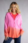 ACOA Ombre Gauze Button Front Top for Women in Pink/Orange
