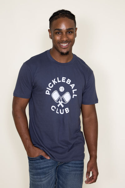 American Needle Pickleball Club T-Shirt for Men in Navy Blue