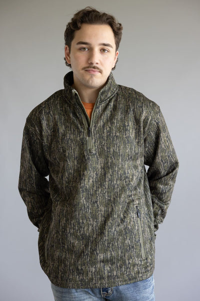 Ariat Caldwell Quarter Zip for Men in Green Camo