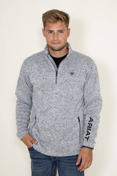 Ariat Caldwell 1/4 Zip for Men in Heather Grey