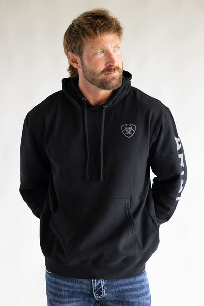 Ariat Logo Hoodie for Men in Black