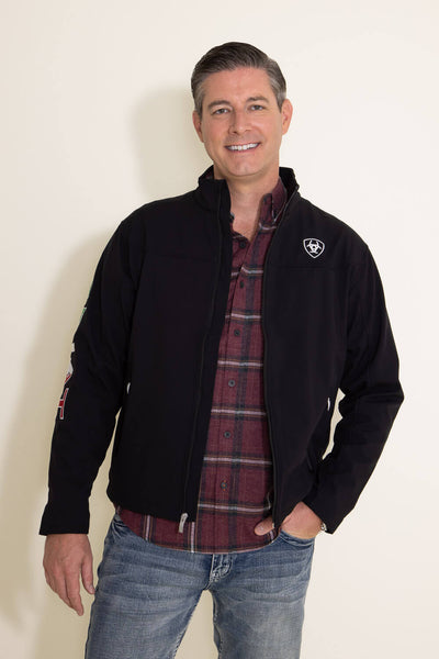 Ariat New Team Softshell Mexico Jacket for Men in Black