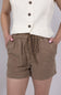 Tencel Drawstring Shorts for Women in Hazelnut