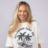 Billabong This Is Tropical Oversized Graphic T-Shirt for Women in White Cap