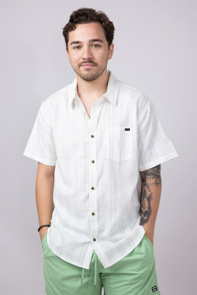 Billabong All-Day Stripe Shirt for Men in Off White