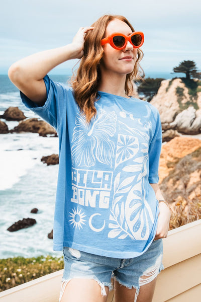 Billabong Summer Nights Graphic T-Shirt for Women in True Blue