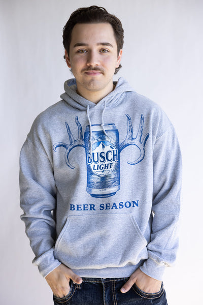 Busch Beer Season Graphic Sweatshirt for Men in Heather Grey