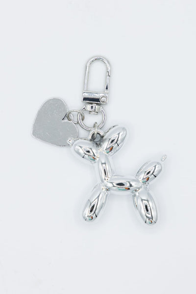 Balloon Dog Purse Charm in Silver