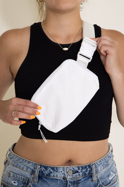 Belt Bag for Women in White