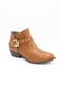 Berness Kashvi Buckle Booties for Women in Caramel Brown