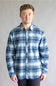 Billabong Coastline Flannel Button Up Shirt for Men in China Blue