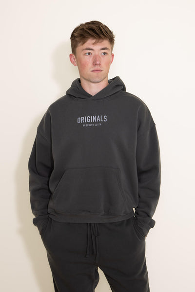 Brooklyn Cloth Original Fleece Hoodie for Men in Dusty Black