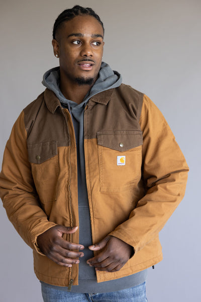 Carhartt Montana Duck Rugged Flex Insulated Jacket for Men in Brown