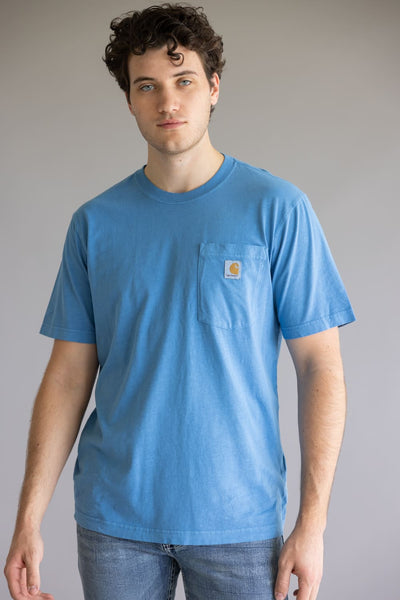 Carhartt Garment Dye Pocket T-Shirt for Men in Blue