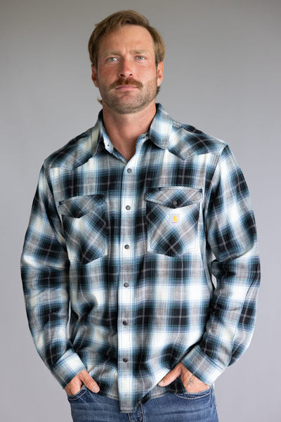 Carhartt Relaxed Light Weight Snap Front Shirt for Men in Black