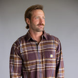 Carhartt Rugged Flex Relaxed Fit Midweight Flannel for Men in Dark Sepia
