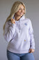 Carhartt Logo Sleeve Midweight Hoodie for Women in Mica Purple