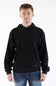 black hoodie on man