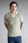 Denim & Flower Striped Crotchet Knit Sweater Polo for Men in Green/Cream