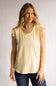 C&C California Coco Crotchet Sleeve Tee for Women in Golden