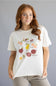C&C California Toni Fruits Boxy Crew Tee for Women in Antique White