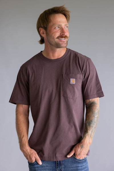 Carhartt Garment Dyed Pocket T-Shirt for Men in Sepia
