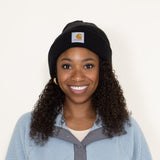 Carhartt Ribbed Knit Beanie for Women in Black
