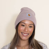 Carhartt Knit Cuffed Beanie for Women in Faded Pink