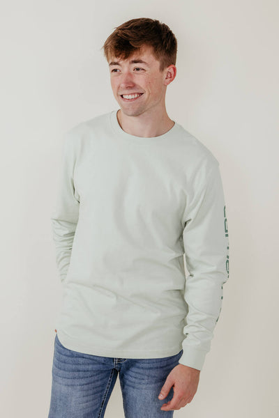 Carhartt Long Sleeve Logo T-Shirt for Men in Light Green