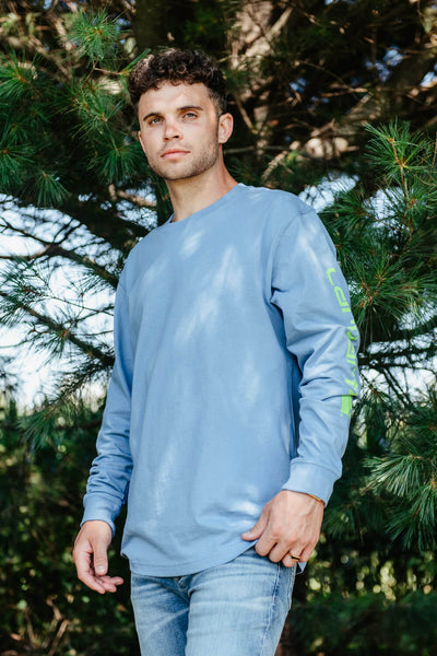 Carhartt Loose Heavyweight Long Sleeve T-Shirt for Men in Skystone Blue | K231-HD0