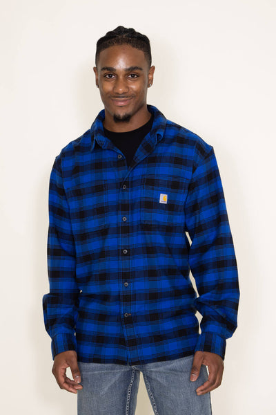 Carhartt Rugged Flex Flannel Plaid Shirt for Men in Blue/Black