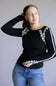 Free People Lost Love Long Sleeve Top for Women in Black