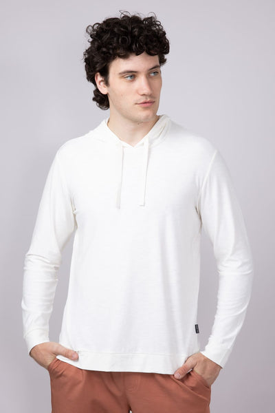Free Fly Bamboo Slub Hoodie II for Men in Sea Salt