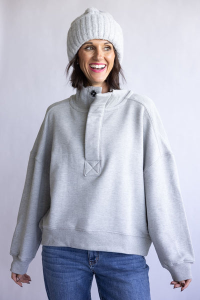 Free People We The Free Timeless Pullover for Women in Heather Grey | OB2314740-0016-HEATHERGREY