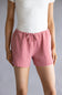 Gingham Boxer Shorts for Women in Red