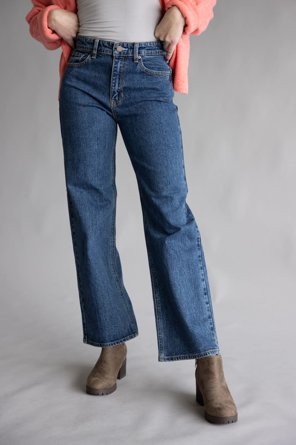 JBD Audra Retro Straight Leg Jeans for Women | DP647-DARKDENIM JBD Audra Retro Straight Leg Jeans for Women | DP647-DARKDENIM