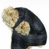 Faux Fur Trapper Hat for Women in Black