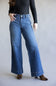 Judy Blue Mid Rise Retro Wide Leg Jeans for Women