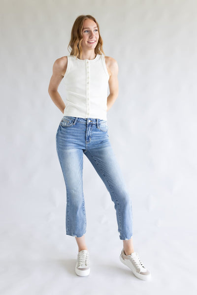 Judy Blue Mid-Rise Vintage Kick Flare Jeans for Women