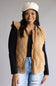 Garment Washed Quilted Ruffle Sleeve Vest for Women in Brown