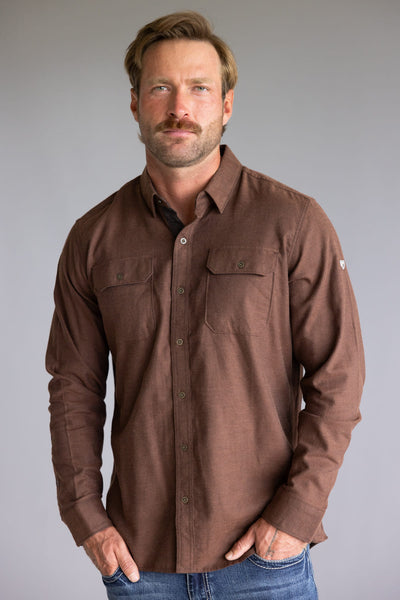 Kuhl Descendr Flannel Shirt for Men in Rustic Brick