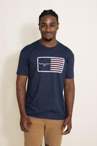 Kimes Ranch American Trucker T-Shirt for Men in Navy