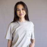 Local Girl Flora Dog and Moon T-Shirt for Women in Grey