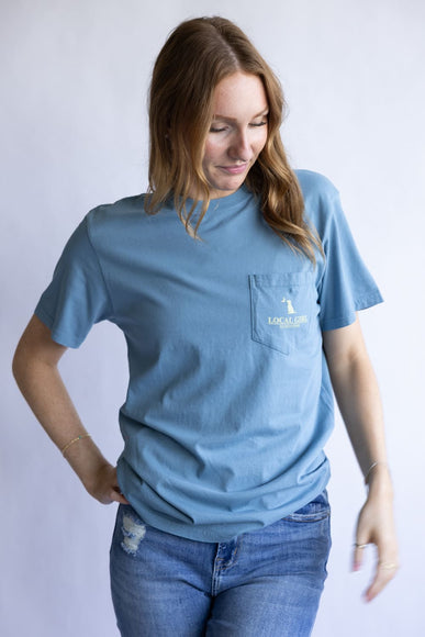 Local Girl Western Whiskey T-Shirt for Women in Slate