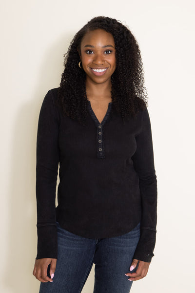 La Miel Thermal Shirt for Women in Charcoal