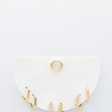 Three Oval Gold Hoop Shape Earrings